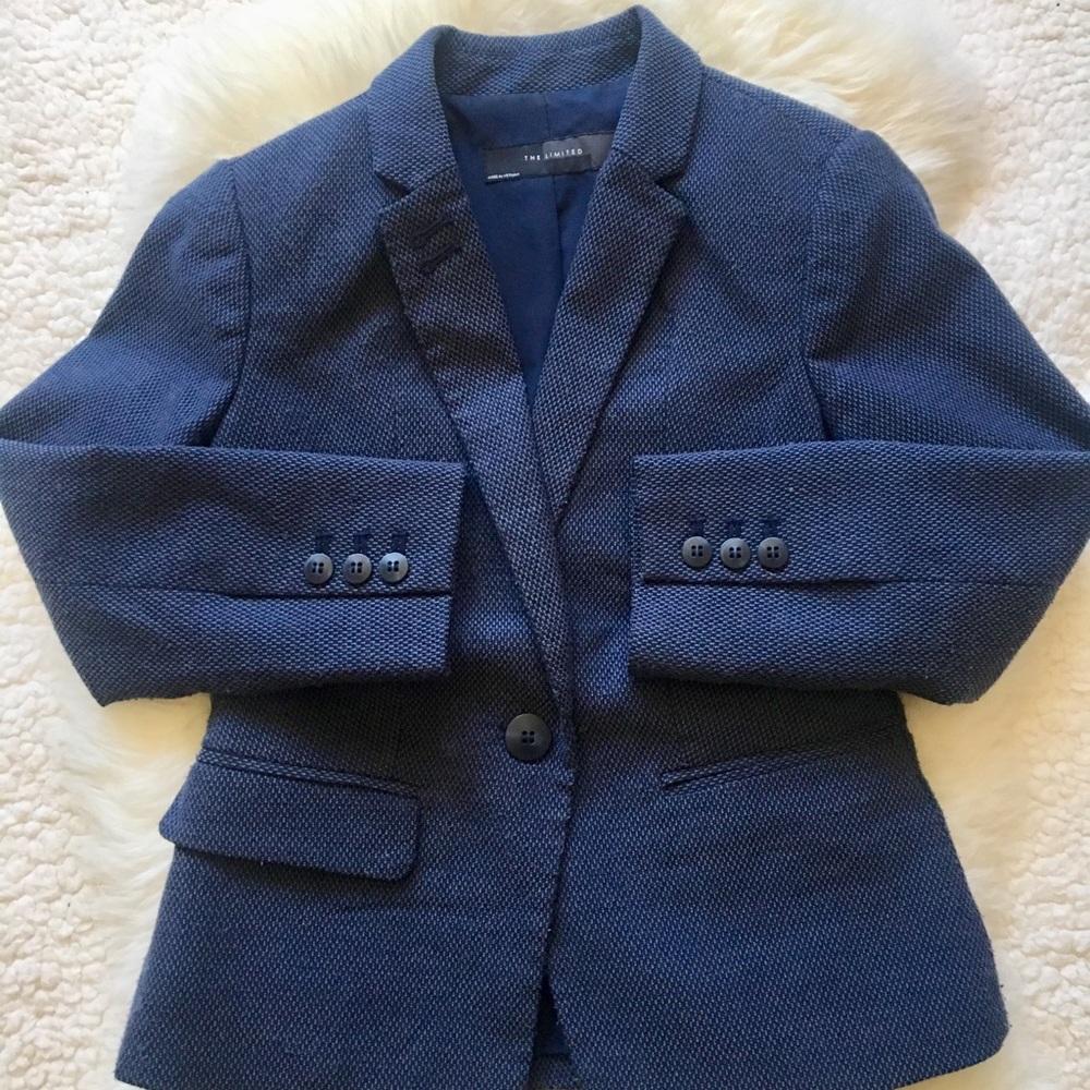 The Limited 3/4 Sleeve Woven Blazer